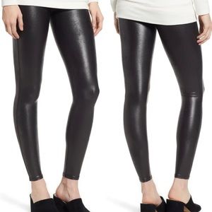 Spanx faux leather leggings - Very Black